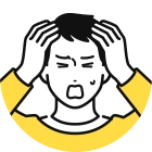 トレント開示請求の意見照会書の回答期限が迫り焦っている人のイラスト